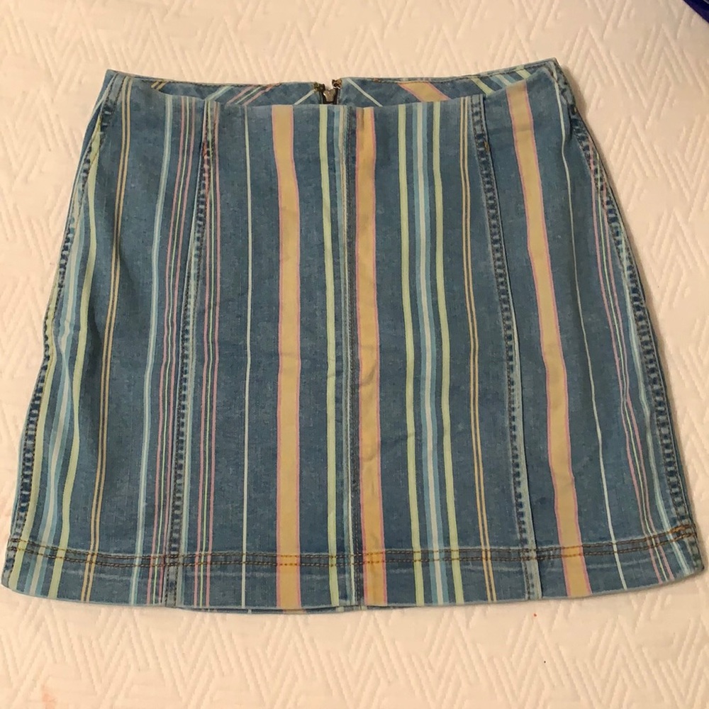 Stripe mini skirt